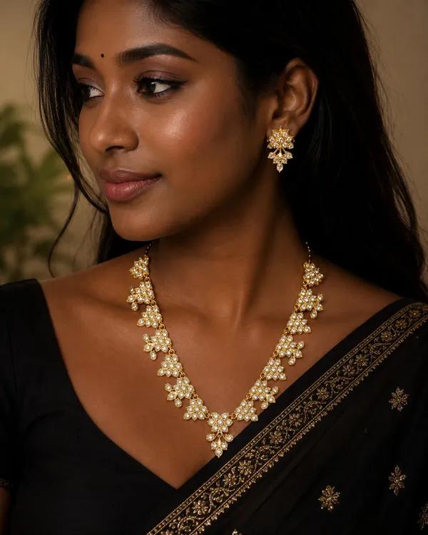 Elegant_Floral_CZ_Necklace_&_Earring_Set