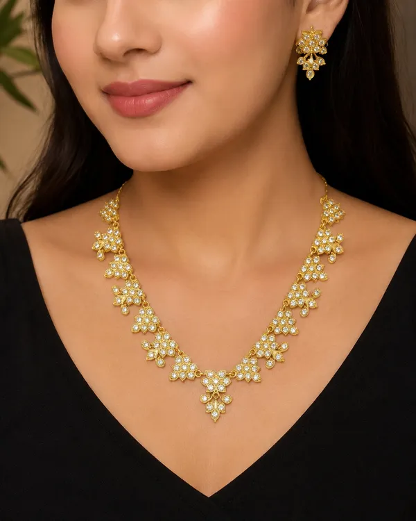 Elegant_Floral_CZ_Necklace_&_Earring_Set