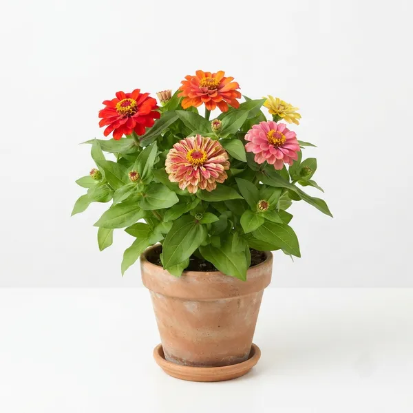 Multicolour_Zinnia_Live_Flowering_Garden_Plant