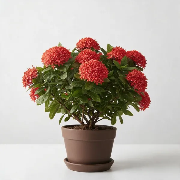 Red_Ixora_Live_Flowering_Garden_Plant