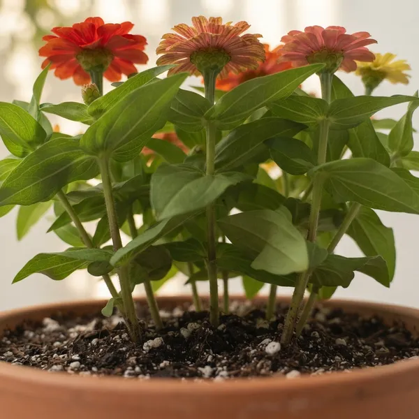 Multicolour_Zinnia_Live_Flowering_Garden_Plant