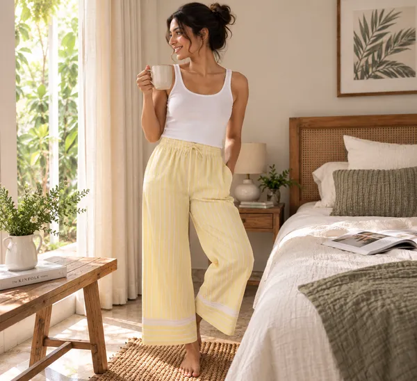 Soft_Lemon_Yellow_Cotton_Lounge_Pants_With_Lace_Trim
