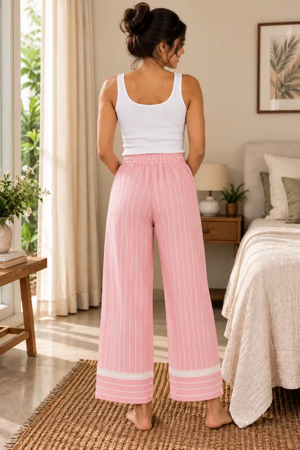 Blush_Pink_Cotton_Lounge_Pants_With_Lace_Trim