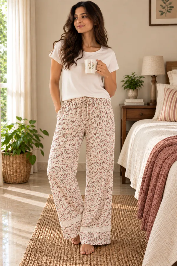 Ivory_Floral_Cotton_Pants_With_Lace_Detail