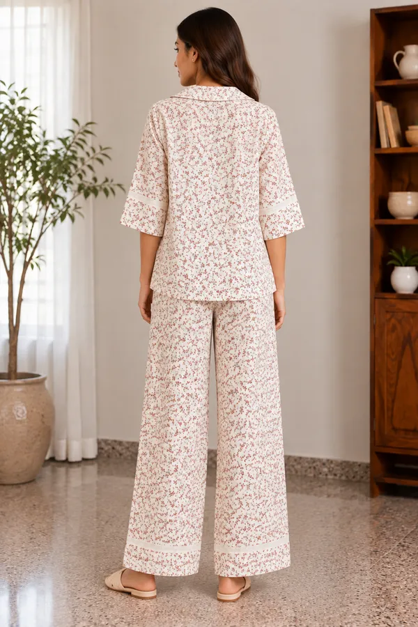 Ivory_Floral_Cotton_Lounge_Set_With_Wide_Leg_Pants
