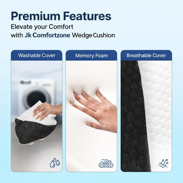 White_Memory_Foam_Wedge_Seat_Cushion_For_Home,_Office_And_Car_Seating