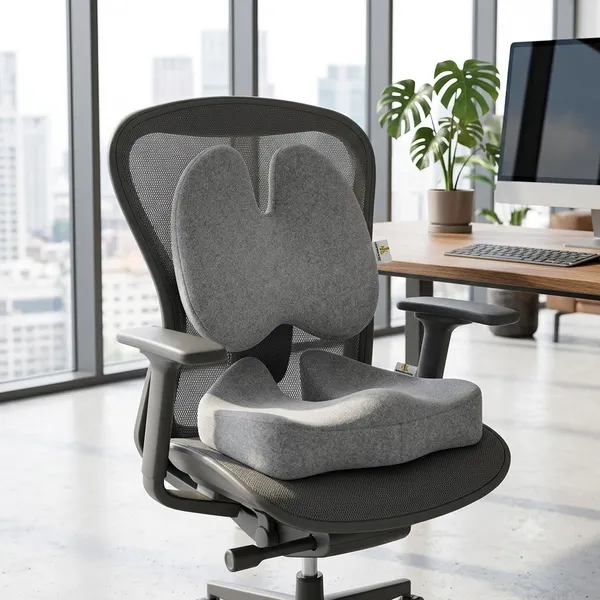 Grey_Hi-Per_Memory_Foam_Seat_Cushion_Combo_For_Office_Workers_And_Drivers