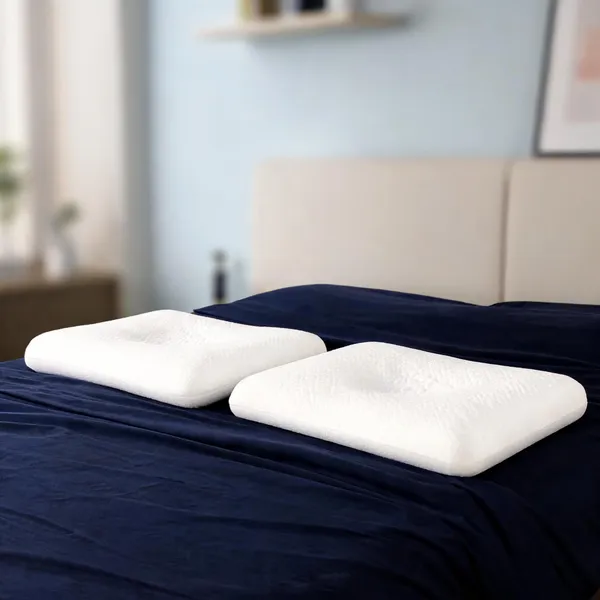 White_Memory_Foam_Slim_Sleeping_Pillow_Set_For_Men_And_Women