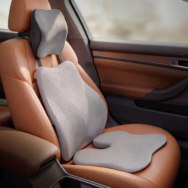 Grey_Hi-Per_Memory_Foam_Car_Neck_Rest_Pillow_Combo_For_Car_Drivers_And_Travelers