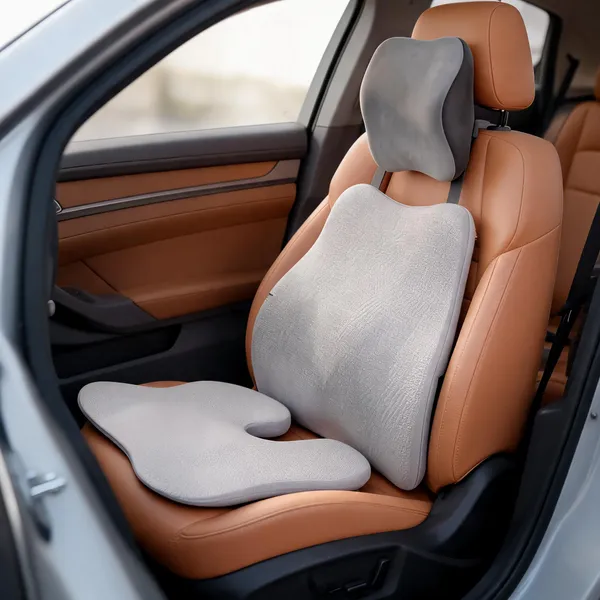 Grey_Hi-Per_Memory_Foam_Car_Neck_Rest_Pillow_Combo_For_Car_Drivers_And_Travelers