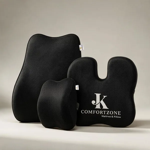 Black_Hi-Per_Memory_Foam_Car_Comfort_Cushion_Combo_For_Car_Drivers_And_Travelers