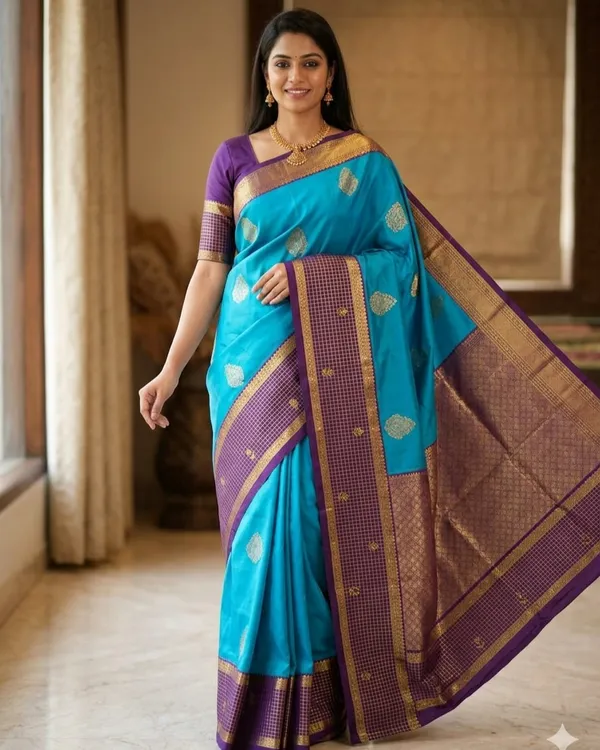 Blue_Purple_Woven_Saree_for_Women