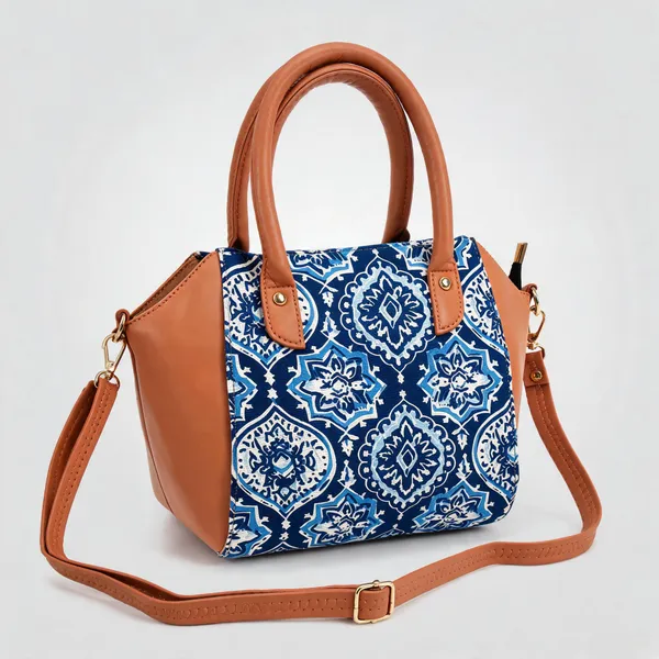 Blue_Cotton_Canvas_Printed_Tote_Handbag_For_Women