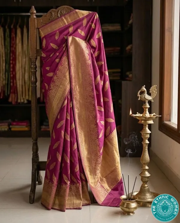 Magenta_Gold_Motif_Saree_for_Women
