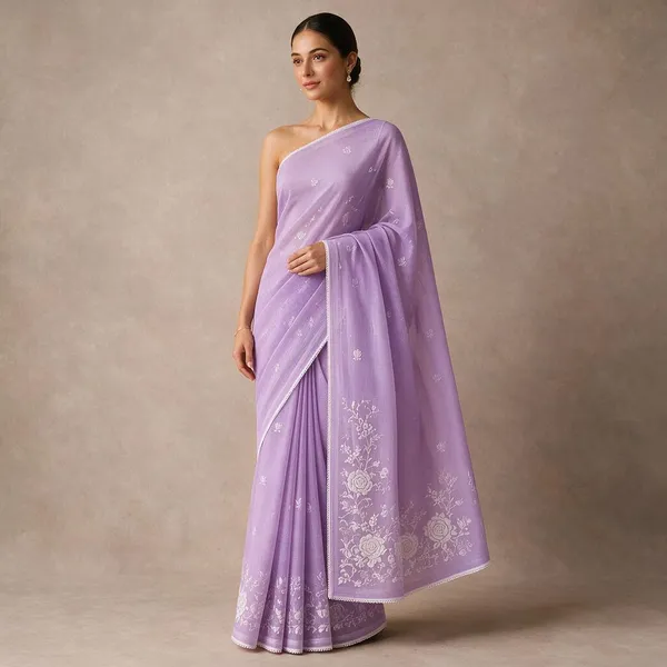 Lavender_Kota_Floral_Embroidered_Saree_For_Women