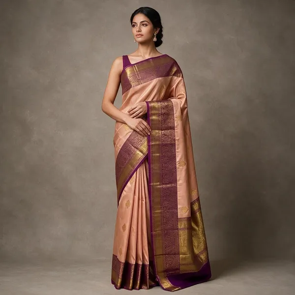 Peach__Kanchi_Soft_Silk_Zari_Border_Woven_Saree_For_Women