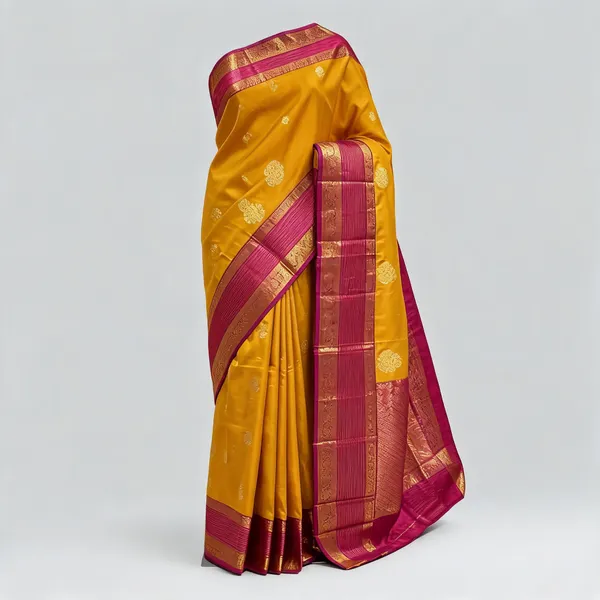 Yellow__Kanchi_Soft_Silk_weaving_Traditional_Saree_For_Women