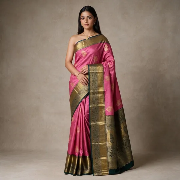 Pink__Kanchi_Soft_Silk__Woven_Floral_Traditional_Saree_For_Women