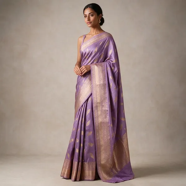 Lavender_Silk_Zari_Border_Woven_Saree_For_Women