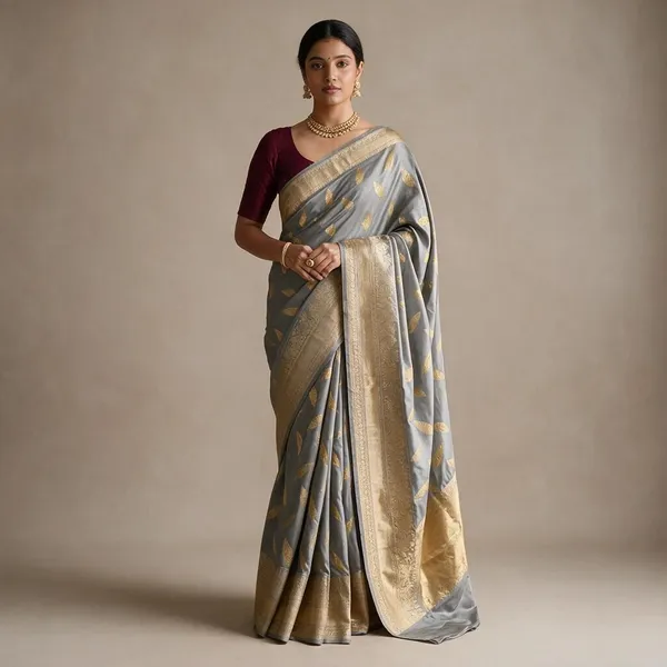 Grey_KanchiSilk_Woven_Traditional_Saree_For_Women