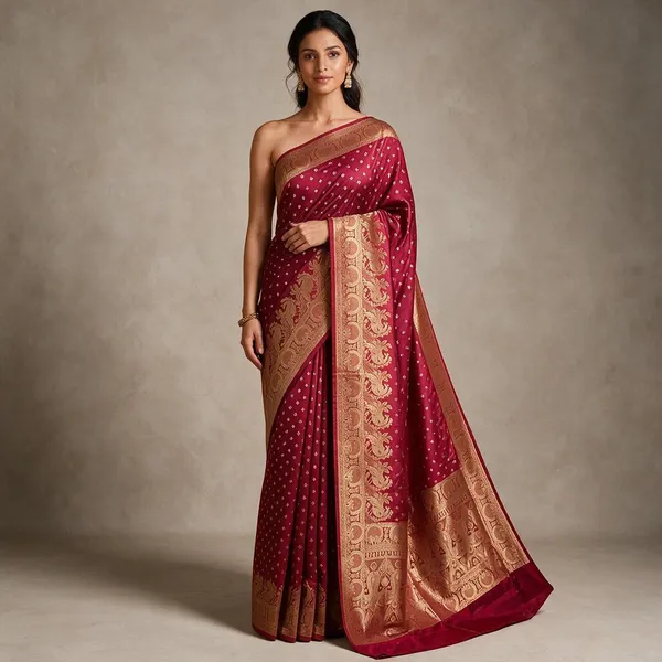 Pink_Satin_Viscose_Woven_Zari_Border_Saree_For_Women