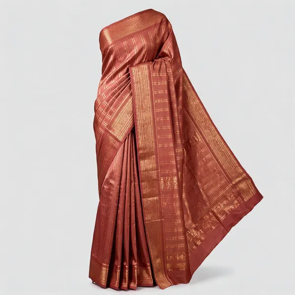 Brown_Rust__Kanchi_Soft_Silk_Stripe_Traditional_Saree_For_Women
