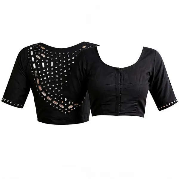 Black_Malai_Cotton_Orginal_Mirror_Embellished_Blouse_For_Women