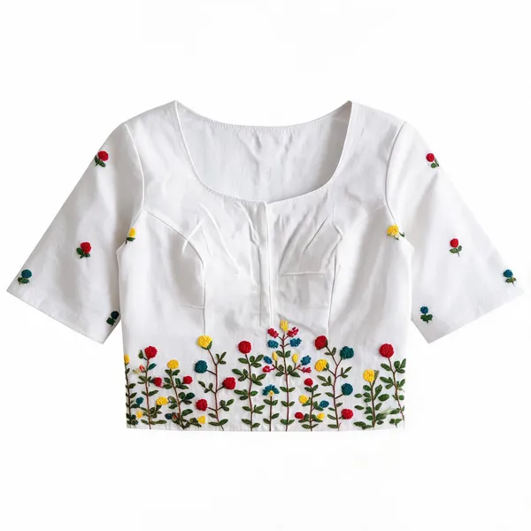 White_Cotton_Floral_Embroidered_Crop_Blouse_For_Women