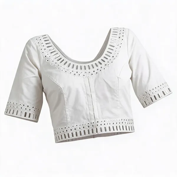 White__Malai_Silk_Cotton_Orginal_Mirror__Eyelet__Blouse_For_Women