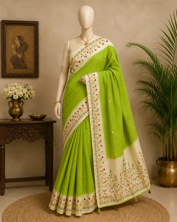 Green_Floral_Embroidered_Saree_for_Women