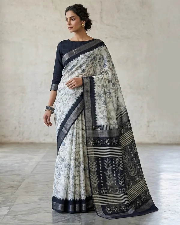 Black_White_Printed_Saree_for_Women