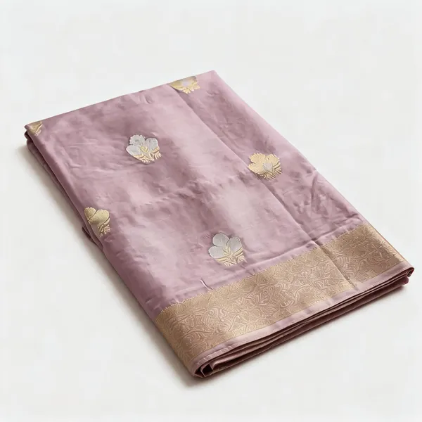 Lavender_Viscose_Woven_Floral_Zari_Border_Saree_For_Women