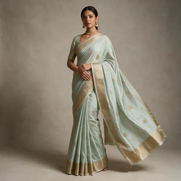 Mint_Silk_Woven_Zari_Border_Saree_For_Women