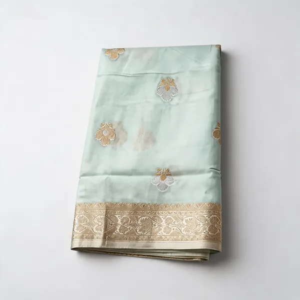 Mint_Silk_Woven_Zari_Border_Saree_For_Women