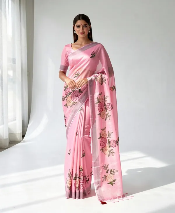 Pink_Floral_Print_Saree_for_Women