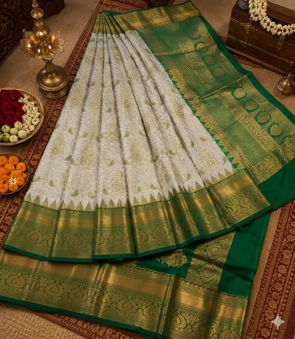 Green_Silk_Zari_Border_Woven_Saree_For_Women