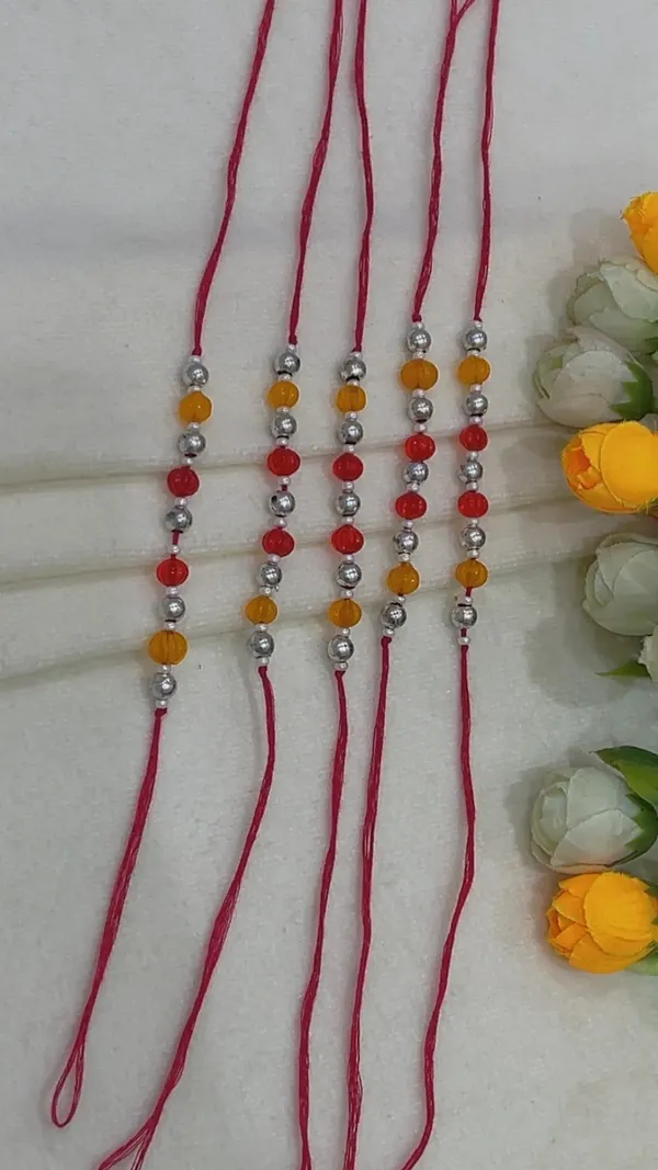 Red_Thread_Beaded_Rakhi_Set_For_Brothers