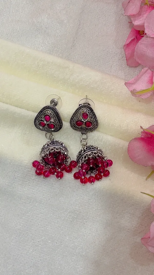 Silver-Tone_Oxidized_Jhumka_Earrings_for_Women