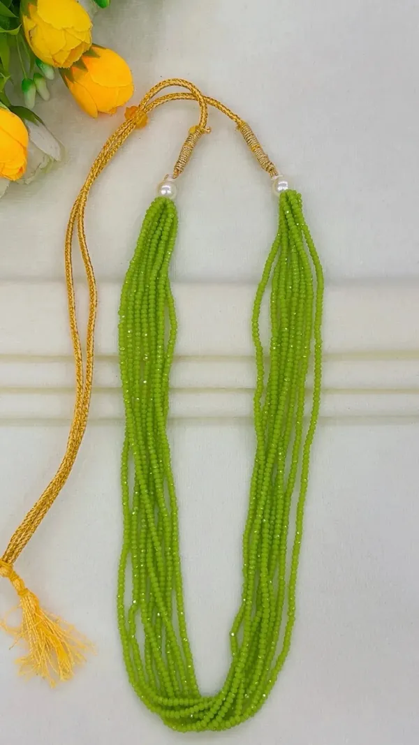 Green_Beaded_Multi-Strand_Necklace_for_Women