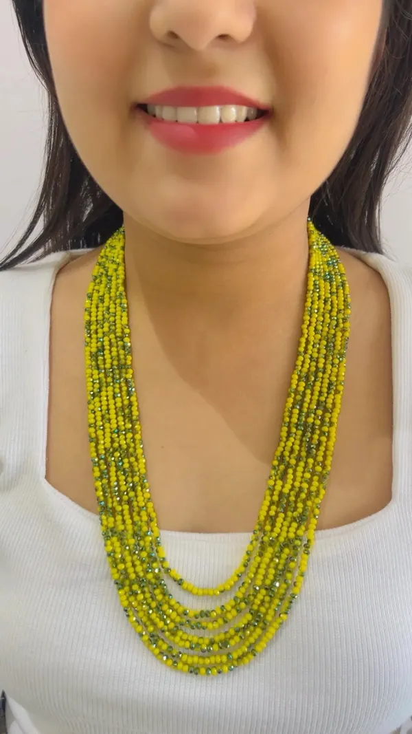 Yellow_Beaded_Layered_Necklace_for_Women