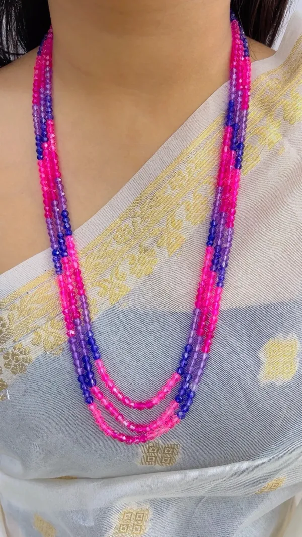 Pink_Purple_Beaded_Layered_Necklace_for_Women
