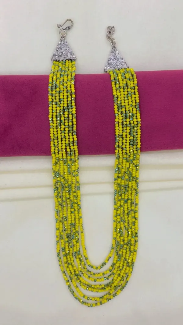 Yellow_Beaded_Layered_Necklace_for_Women