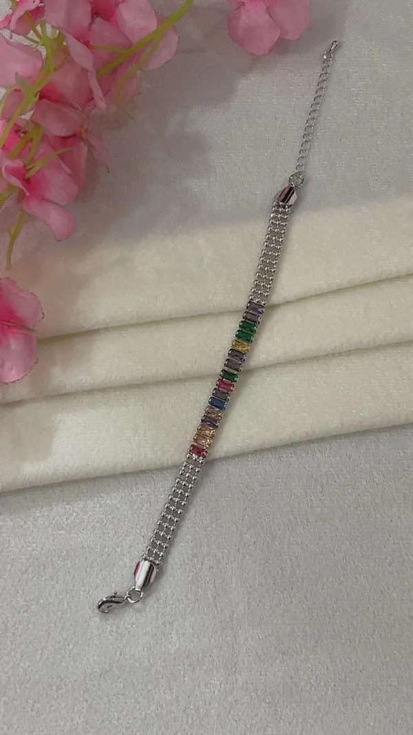 Silver_Tone_Multicolor_Bracelet_for_Women