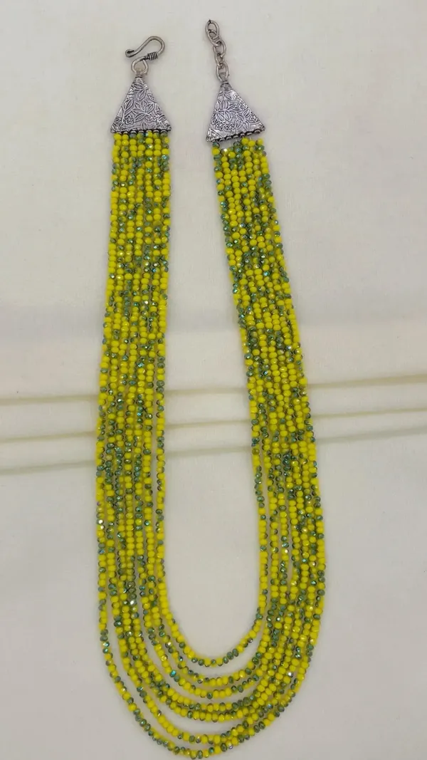 Yellow_Beaded_Layered_Necklace_for_Women