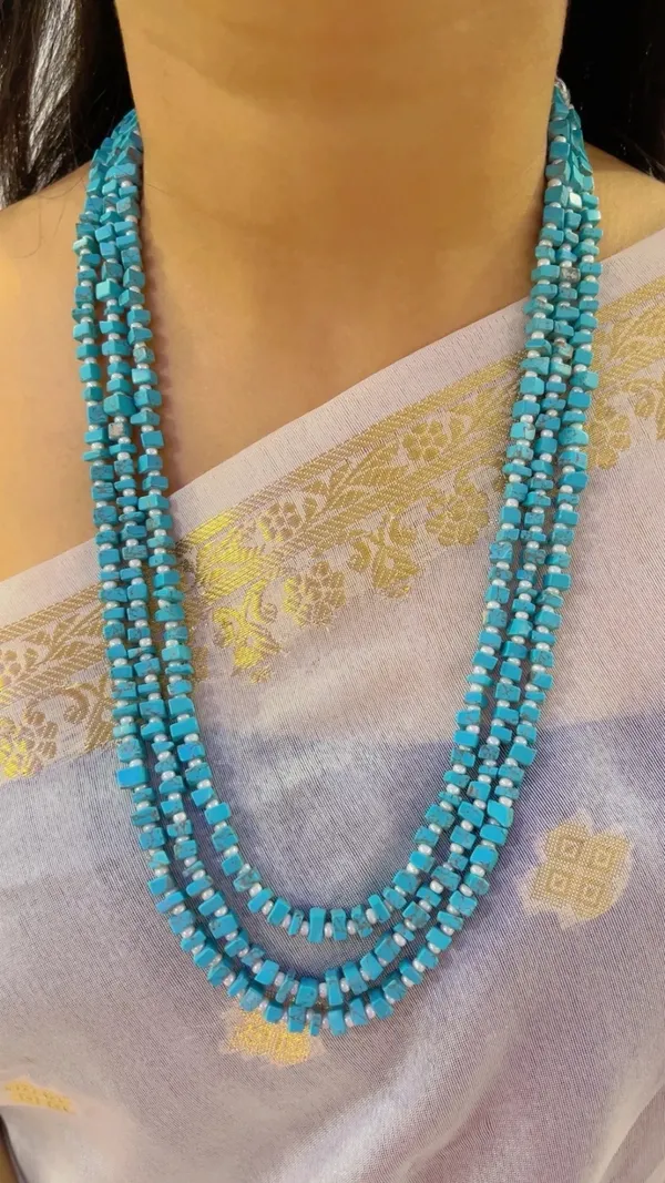 Blue_Beaded_Layered_Necklace_For_Women