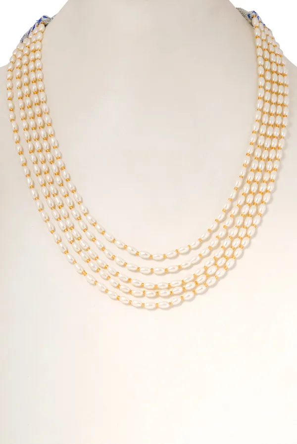 White_Pearl_Multi_Strand_Necklace_for_Women