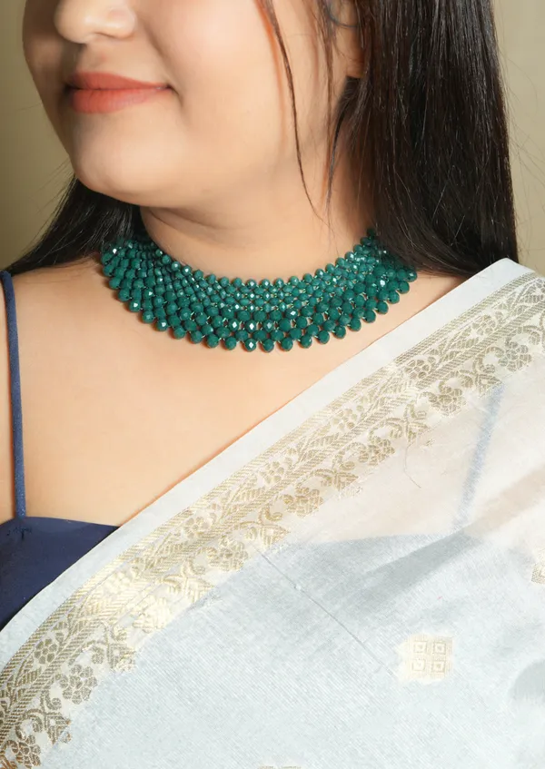 Green_Beaded_Choker_Necklace_for_Women