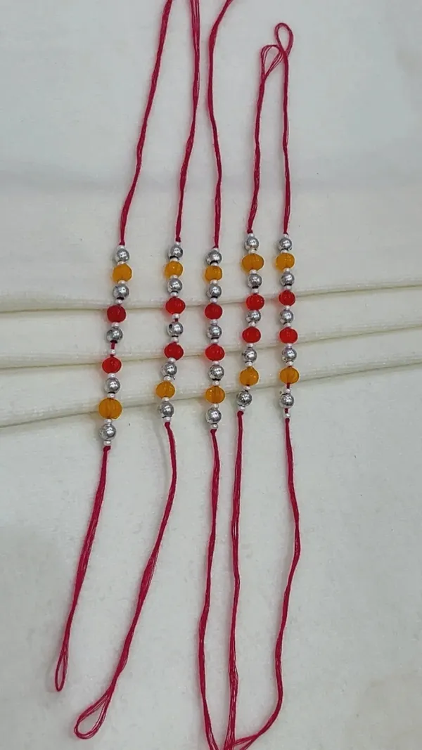 Red_Thread_Beaded_Rakhi_Set_For_Brothers
