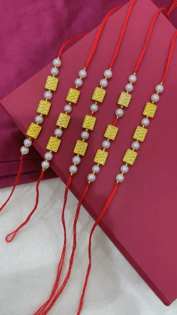 Red_Thread_Pearl_Beaded_Rakhis_Set_For_Brothers
