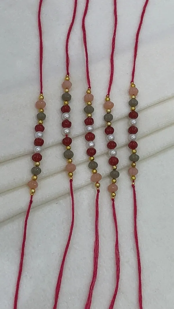 Red_Thread_Beaded_Rakhi_Set_for_Brothers